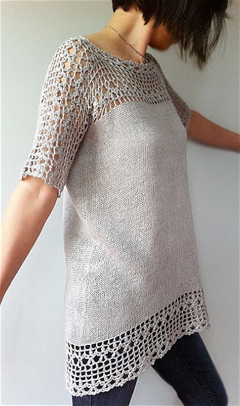 10 free crochet lace patterns. Ravelry: Julia - floral lace tunic (crochet+knit) pattern ...