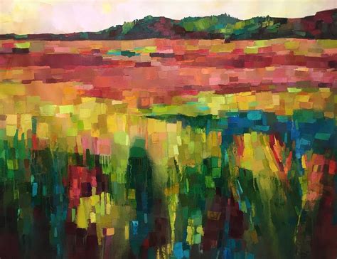 Sunset Fields Painting By Michele Norris Fine Art America