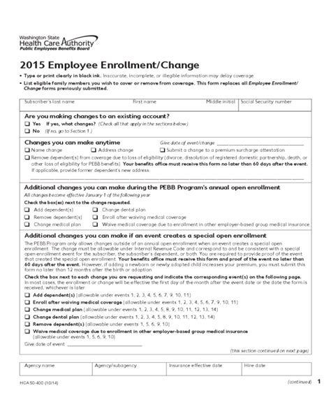 2022 Healthcare Enrollment Form Fillable Printable Pdf And Forms