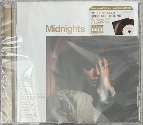 Taylor Swift Midnights 2022 Mahogany Edition Signed Cd Discogs