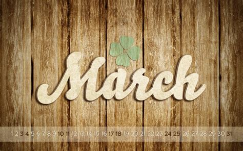 Free March Wallpaper - chic type lettering
