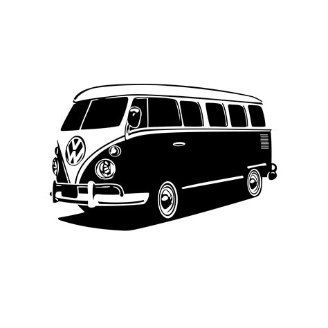 Vw Volkswagen Bus Van Cuttable Design Cut File Vector