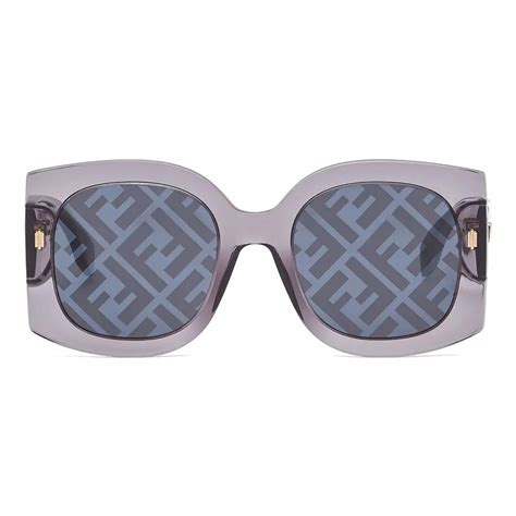 Fendi Fendi Roma Oversized Square Sunglasses Gray Sunglasses Fendi Eyewear Avvenice