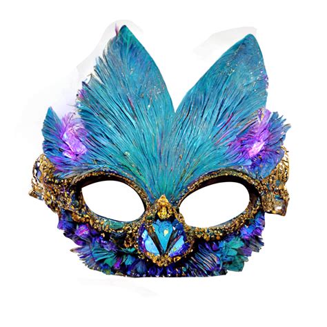 Glitter Blue Mardi Gras Masquerade Face Mask Masquerade Mardi Gras
