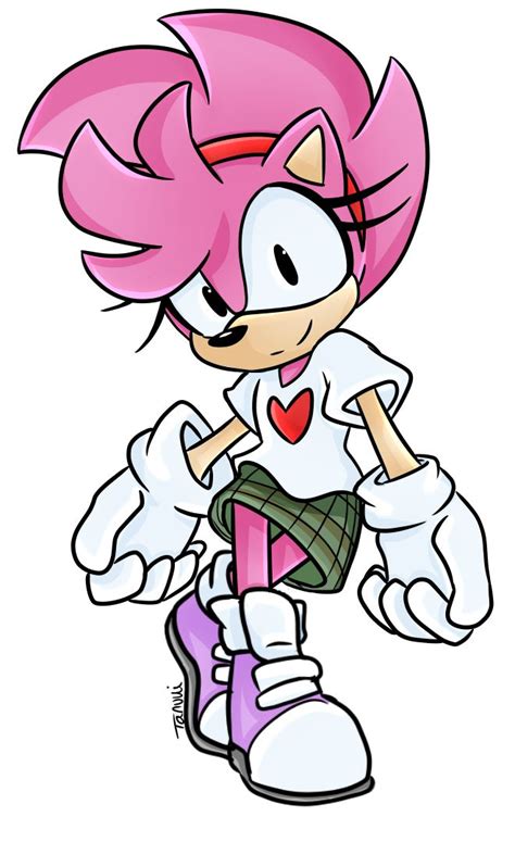 Classic Amy Rose By Lunatanuki Amy Rose Pink Diamond Hedgehog Art