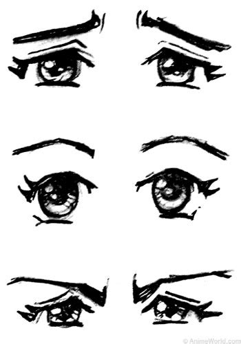 How to draw anime hair. Cartoon Eyes Looking Down - ClipArt Best