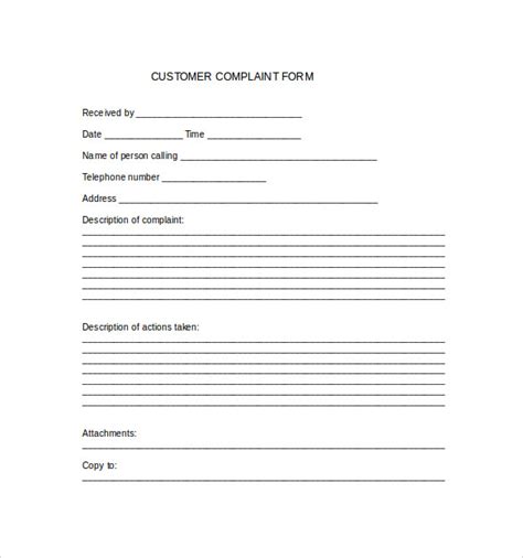 FREE 9+ Sample Customer Complaint Form Examples in PDF | MS Word