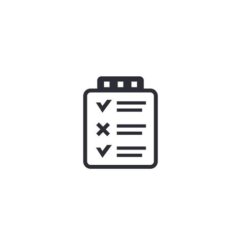 Checklist Survey Icon On White 3658190 Vector Art At Vecteezy