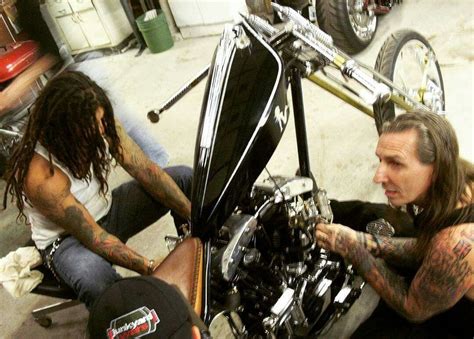 Billy Lane With Indian Larry Indian Larry Motorcycles Harley