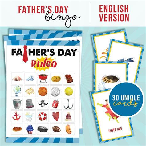 Fun Printable Fathers Day Bingo Party Games Etsy In 2021 Fathers