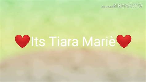 My New And Official Intro😜read Description Its Tiara Mariè Youtube