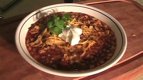 Sliced avocado 3 baked tortilla chips, lightly crushed optional garnishes: Super Bowl Chicken Chili - YouTube