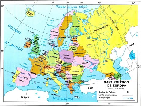 Mapa de los Países del Continente Europeo Continente europeo