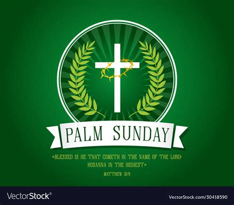 Palm Sunday Banner Royalty Free Vector Image Vectorstock