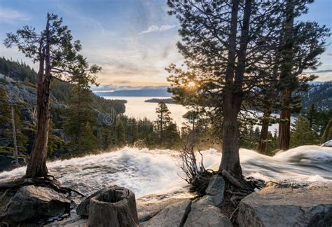 Emerald Bay On Lake Tahoe With Lower Eagle Falls Stock Photo Image Of