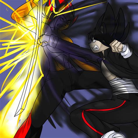 Shadow Vs Dark Sonic By Denizen14 On Deviantart