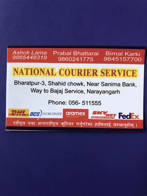 Dhl Narayanghat Chitwan National Courier Service Bharatpur