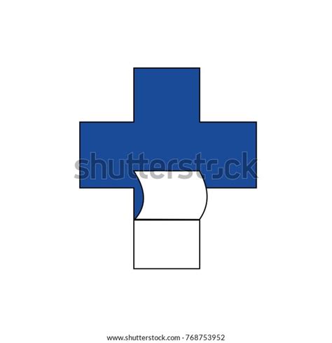 Blue Cross Icon Logo Stock Vector Royalty Free 768753952 Shutterstock