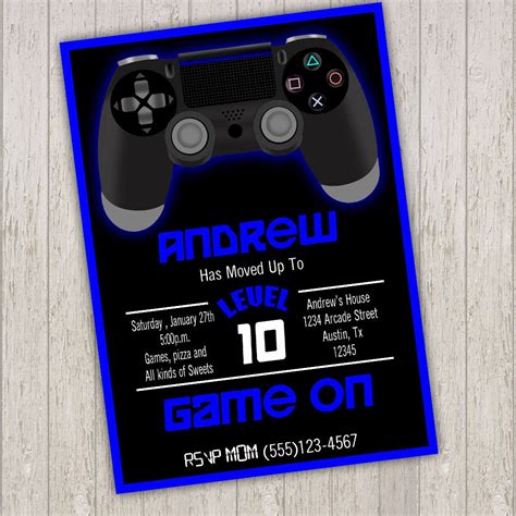 Video Game Birthday Party Invitations Video Game Invitations Etsy India