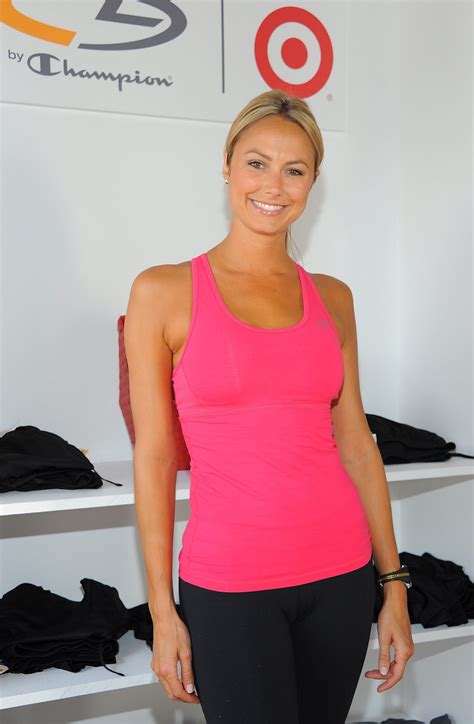 Stacy Keibler In Pink Top Workin Out At La Fitness Show