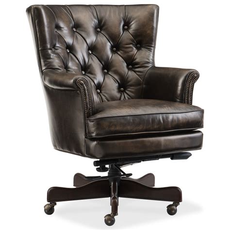 Hooker Furniture Executive Seating Ec594 088 Theodore Leather Home Office Chair With Tufted Back