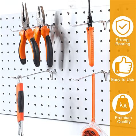 Snapklik.com : 100 Pack Peg Board Hooks Stainless Steel Pegboard Hooks