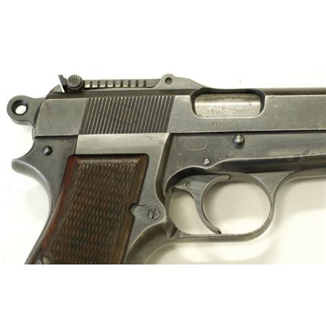 Browning Hi Power Nazi Marked 9mm Pistol With Tangent Sight Pr2193