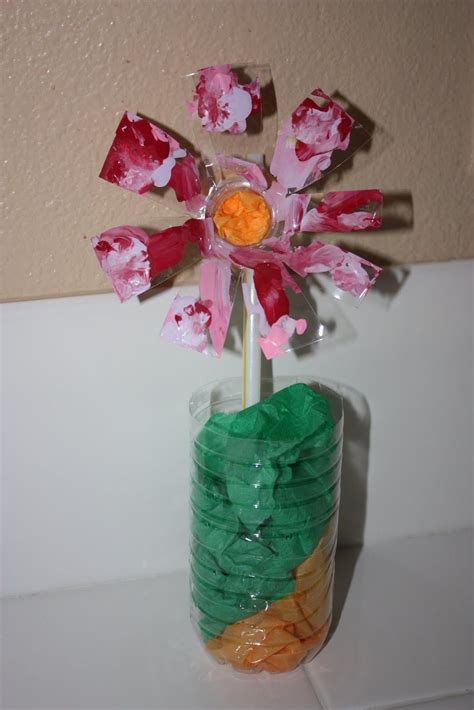 Upcycled Water Bottle Flower Valentine Crafts Holiday Crafts Crafts