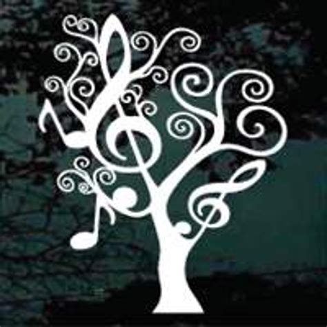 Music Notes Tree Decals And Window Stickers