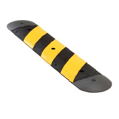 Easy Rider Rubber Speed Bump 4 Striped Yellow 4 X 12 X 2 14
