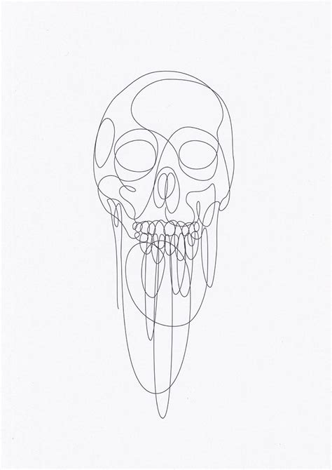 Human Skull Line Drawing At Getdrawings Free Download