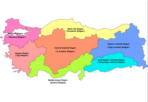 Türkiye Bölgeler Haritası Cevapbizde