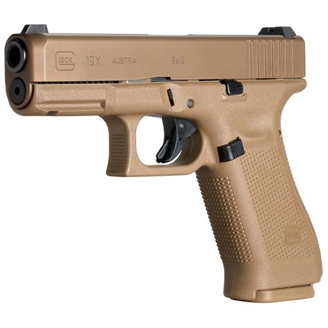 Glock G19x Gen5 Ns 9mm Compact 17 Round Pistol Academy