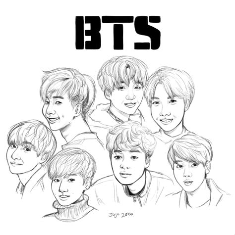 Bts Kpop Coloring Pages Coloring Pages