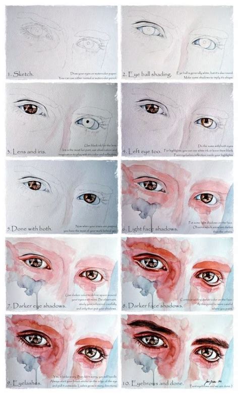 How To Paint An Eye 25 Amazing Tutorials Bored Art Watercolor