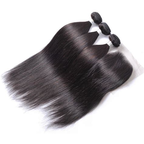 Luxury Straight Bundles With A Lace Closure 14 London Virgin Hair
