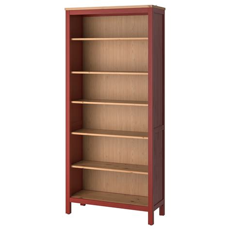 Hemnes Bookcase Red Stainedlight Brown Stained 90x198 Cm Ikea