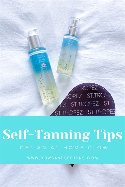 At Home Self Tanning Tips With St Tropez Purity Water — Bows And Sequins
