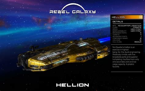 Also pirates are friendly to you, since the ship belongs to the fraction of the red devils. Ships/Hellion - Rebel Galaxy Wiki