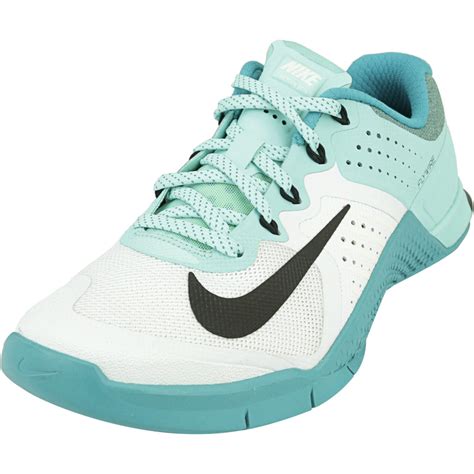 Nike Womens Metcon 2 White Black Hyper Turquoise Ankle High Training