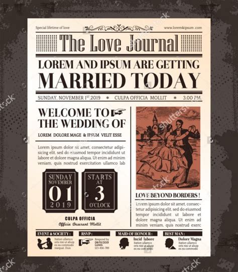 11 Vintage Newspaper Templates Free Sample Example Format Download
