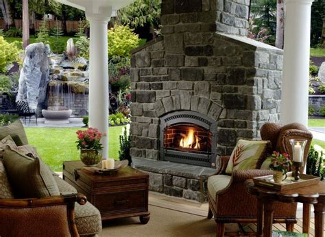 Fireplaces Are Warming Up The Back Yard Outdoor Fireplace Designs