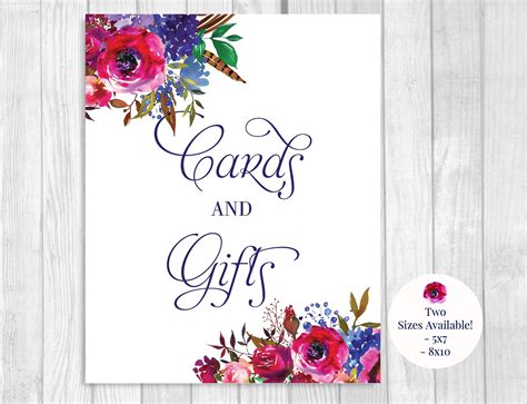 Check spelling or type a new query. Cards and Gifts 5x7 8x10 Printable Wedding Bridal Shower ...