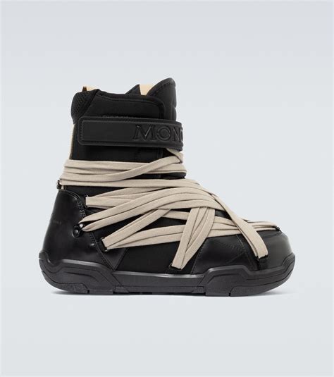 Rick Owens Moncler Lace Up Moon Boots In Black For Men Lyst