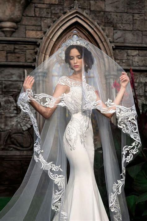 Mermaid Wedding Dress With Veil Jenniemarieweddings