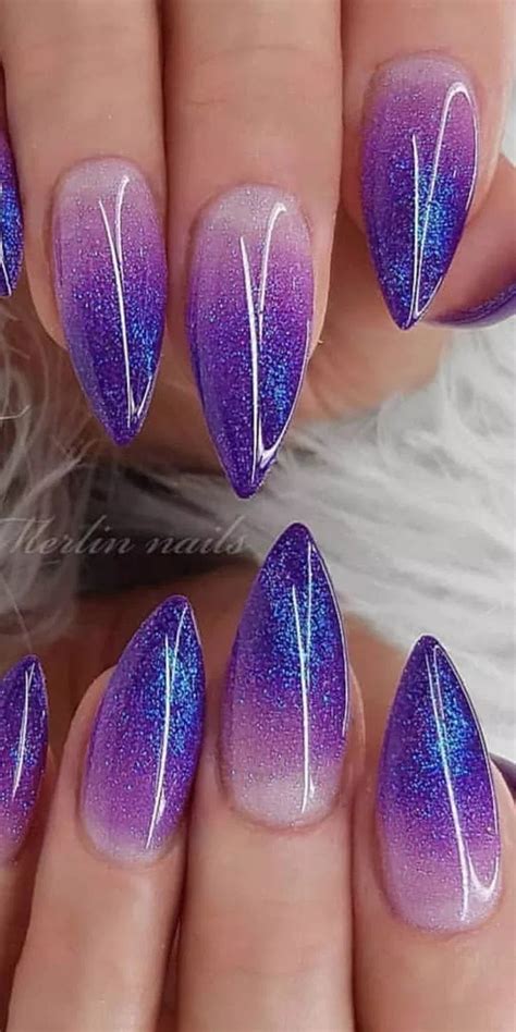 55 Fairy Like Wedding Nails For Your Big Day 2019 48 Purple Ombre