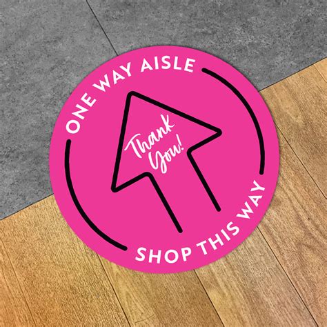 One Way Aisle Arrow Floor Decal Xstamper Online