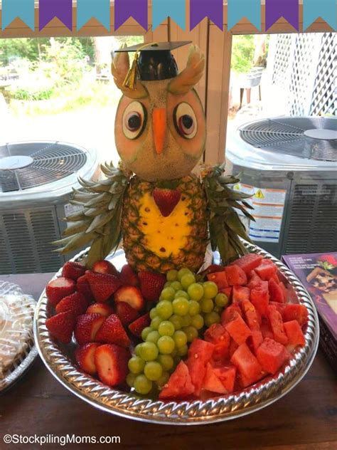 18th birthday party ideas for girls Graduation Party Owl Fruit Tray | Graduation party foods, Fruit tray, Fruits for kids