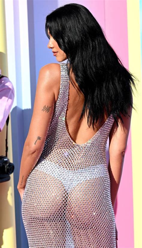 Dua Lipa Frees The Nipple In A Sheer Chainmail Dress And White Thong At