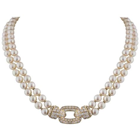 Cartier Pearl Diamond Clasp Necklace Jewelry Diamond Jewelry Necklace Antique Necklace